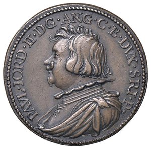 obverse: MEDAGLIE - PERSONAGGI - Paolo Giordano II Orsini, duca di Bracciano e principe di Piombino (1591-1656) - Medaglia   AE  Ø 28. BB