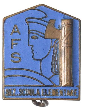 obverse: MEDAGLIE - FASCISTE  - Distintivo AFS, scuole elementari   MD  Opus: Castelli. SPL