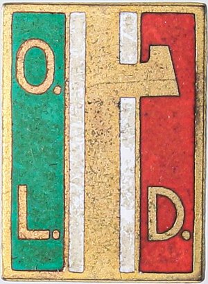 obverse: MEDAGLIE - FASCISTE  - Distintivo OLD   MD  Opus: CastelliOrganizzazione lavoratori a domicilio. SPL