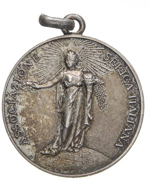 obverse: MEDAGLIE - FASCISTE  - Medaglia 1927 - Associazione Serica   MA  Ø 30. qFDC