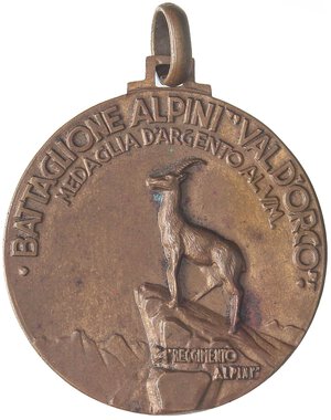 reverse: MEDAGLIE - FASCISTE  - Medaglia Battaglione Alpini Val d Orcia   AE  Ø 37. BB-SPL