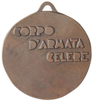 reverse: MEDAGLIE - FASCISTE  - Medaglia Corpo d Armata Celere   AE  Ø 41. BB+