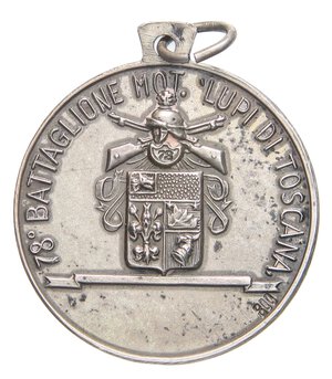 reverse: MEDAGLIE - REPUBBLICA  - Medaglia 78° batt. Lupi di Toscana   AG  Ø 28. SPL