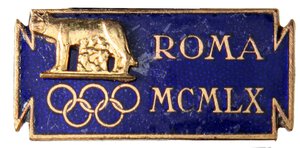 obverse: MEDAGLIE - REPUBBLICA  - Distintivo Olimpiadi di Roma 1960   MD. qSPL