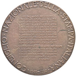 reverse: MEDAGLIE - REPUBBLICA  - Medaglia 1950 - FNSI   AE  Ø 78. BB+