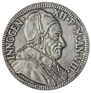 obverse: MEDAGLIE - VARIE  - Medaglia   (AG g. 32) Ø 45Replica della piastra del 1698 di Innocenzo XII - AG925, n. 225 di 500 In confezione. FDC