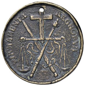 reverse: MEDAGLIE ESTERE - AUSTRIA - Ferdinando III (1637-1657) - Medaglia   AE dorato  Ø 39 Foro. meglio di MB