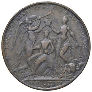 obverse: MEDAGLIE ESTERE - AUSTRIA - Maria Teresa e Francesco I (1740-1765) - Medaglia 1743 - Incoronazione di Maria Teresa a Regina d Ungheria, Boemia e Praga   AE  Ø 43. BB