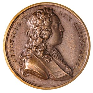 obverse: MEDAGLIE ESTERE - FRANCIA - Luigi XV (1715-1774) - Medaglia 1733   AE  Opus: Vivier Ø 41. qFDC