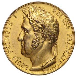 obverse: MEDAGLIE ESTERE - FRANCIA - Luigi Filippo I (1830-1848) - Medaglia 1806-1836 - Arco di trionfo   AE dorato  Opus: Montagny Ø 52CUIVRE sul bordo. qFDC