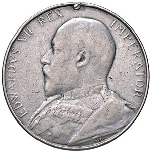 obverse: MEDAGLIE ESTERE - GRAN BRETAGNA - Edoardo VII (1901-1910) - Medaglia 1901-1902 Sud Africa  R AG  Ø 36Sul bordo: 34 Pte WYA. 1st K.A. RIFLES Piccolo foro otturato. qBB