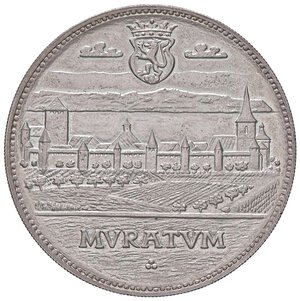 reverse: MEDAGLIE ESTERE - SVIZZERA  - Medaglia 1976 - Muratum per il 500° anniversario della battaglia di Morat   (AG g. 19,9) Ø 38AG935. qFDC