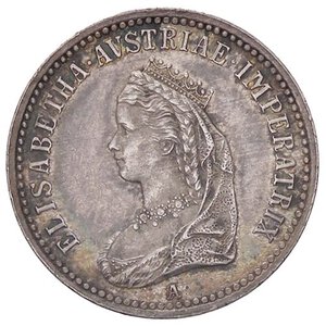 obverse: MEDAGLIE ESTERE - UNGHERIA - Francesco Giuseppe (1848-1916) - Medaglia 1867 - Elisabetta d Austria   AG  Ø 20. SPL+/qFDC