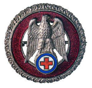 obverse: MEDAGLIE ESTERE - YUGOSLAVIA  - Distintivo C.R. slovena, medico militare   AG  Ø 34. qFDC