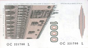 obverse: CARTAMONETA - BANCA d ITALIA - Repubblica Italiana (monetazione in lire) (1946-2001) - 1.000 Lire - Marco Polo 14/03/1984 Alfa 729; Lireuro 57C   Ciampi/Stevani Lotto di 15 biglietti consecutivi, da mazzetta. FDS