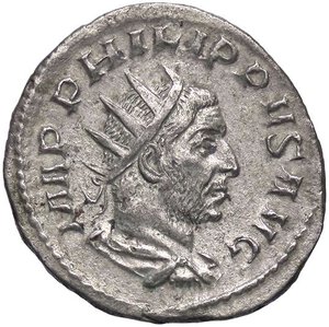 obverse: ROMANE IMPERIALI - Filippo I (244-249) - Antoniniano C. 50; RIC 62  (AG g. 3,9). qSPL