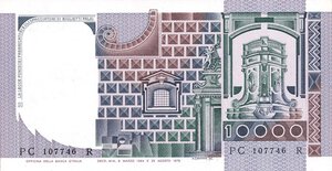 obverse: CARTAMONETA - BANCA d ITALIA - Repubblica Italiana (monetazione in lire) (1946-2001) - 10.000 Lire - Castagno 08/03/1984 Alfa 864; Lireuro 75E NC  Ciampi/Stevani. FDS