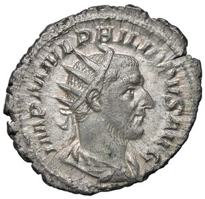 obverse: ROMANE IMPERIALI - Filippo I (244-249) - Antoniniano C. 55  (AG g. 3,49). BB/BB+