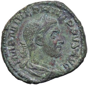 obverse: ROMANE IMPERIALI - Filippo I (244-249) - Sesterzio C. 216  (AE g. 16,45). BB+