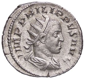 obverse: ROMANE IMPERIALI - Filippo II (247-249) - Antoniniano C. 72; RIC 224  (AG g. 3,43). bel BB