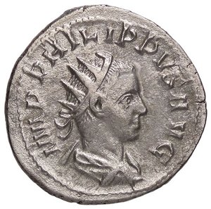 obverse: ROMANE IMPERIALI - Filippo II (247-249) - Antoniniano C. 17; RIC 230  (AG g. 3,57). BB