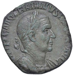 obverse: ROMANE IMPERIALI - Traiano Decio (249-251) - Sesterzio C. 52  (AE g. 16,4). qSPL/BB+