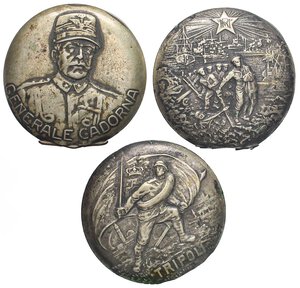 obverse: VARIE - Oggetti di antiquariato  Tre copri cassa in MB a tematica militare. Buono