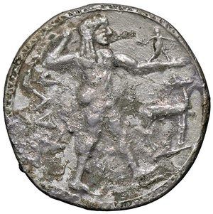 obverse: Raccolta di falsi da studio - Restrike collection - Falsi-Restrike (da studio, moderni, ecc.) - Caulonia  - Nomos   (AG g. 8,56). qBB