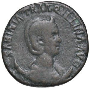 obverse: Raccolta di falsi da studio - Restrike collection - Falsi-Restrike (da studio, moderni, ecc.) - Tranquillina (moglie di Gordiano III) - Sesterzio   (AE g. 25,92). qBB