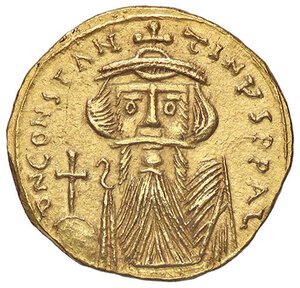 obverse: Raccolta di falsi da studio - Restrike collection - Falsi-Restrike (da studio, moderni, ecc.) - Costantino IV (681-685) - Solido   (AU g. 4,4). SPL