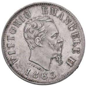 obverse: Raccolta di falsi da studio - Restrike collection - Falsi-Restrike (da studio, moderni, ecc.) - Vittorio Emanuele II Re d Italia (1861-1878) - 50 Centesimi 1863 T Valore Pag. 529; Mont. 216  (AG g. 2,66). SPL