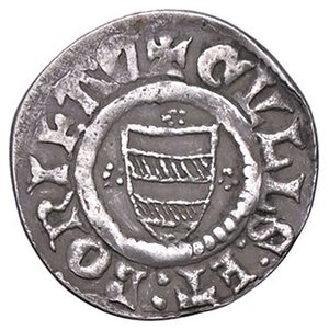 obverse: Raccolta di falsi da studio - Restrike collection - Falsi-Restrike (da studio, moderni, ecc.) - Guglielmo (1326-1351) - Denaro   (MI g. 0,73)CEVA. BB