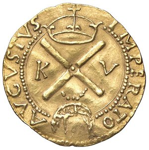 obverse: Raccolta di falsi da studio - Restrike collection - Falsi-Restrike (da studio, moderni, ecc.) - Carlo V (1516-1556) - Scudo d oro 1542   (AU g. 3,4)MESSINA. BB