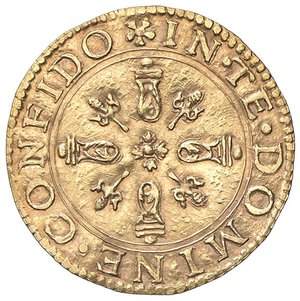 reverse: Raccolta di falsi da studio - Restrike collection - Falsi-Restrike (da studio, moderni, ecc.) - Ludovico II Pico (1550-1568) - Scudo d oro   (AU g. 3,44)MIRANDOLA. qSPL