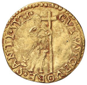 reverse: Raccolta di falsi da studio - Restrike collection - Falsi-Restrike (da studio, moderni, ecc.) - Ercole II d Este (1534-1559) - Scudo d oro   (AU g. 3,59)REGGIO EMILIA. qSPL