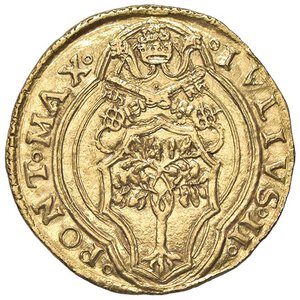 obverse: Raccolta di falsi da studio - Restrike collection - Falsi-Restrike (da studio, moderni, ecc.) - Giulio II (1503-1513) - Doppio fiorino di camera   (AU g. 6,94)ROMA. BB+