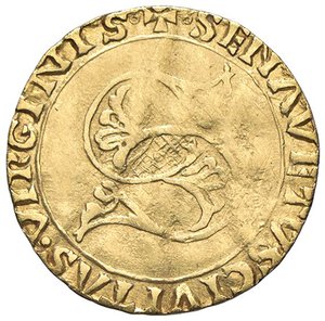 obverse: Raccolta di falsi da studio - Restrike collection - Falsi-Restrike (da studio, moderni, ecc.) - Repubblica (1404-1555) - Fiorino d oro   (AU g. 3,4)SIENA. qBB