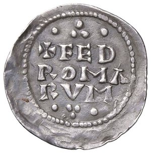 reverse: Raccolta di falsi da studio - Restrike collection - Falsi-Restrike (da studio, moderni, ecc.) - Federico II (1247-1248) - Denaro   (AG g. 1,51)VITTORIA. BB