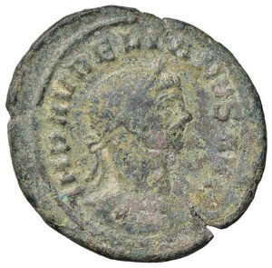 obverse: ROMANE IMPERIALI - Aureliano (270-275) - Asse C. 35 (12 Fr.); RIC 80  (AE g. 8,37). meglio di MB