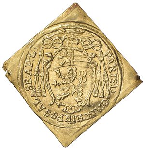 obverse: Raccolta di falsi da studio - Restrike collection - Falsi-Restrike (da studio, moderni, ecc.) - Paris Graf Lodron (1619-1653) - Ducato 1651   (AU g. 3,37)AUSTRIA-SALISBURGO Dukatenklippe. BB