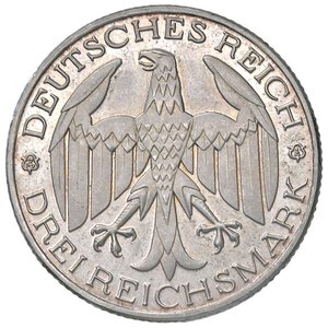 obverse: Raccolta di falsi da studio - Restrike collection - Falsi-Restrike (da studio, moderni, ecc.) - Repubblica di Weimar (1919-1933) - 3 Marchi 1929   (AG g. 13,71)GERMANIA. FS