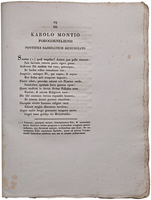 reverse: LIBRI VARI - LIBRI  Cesare Montalti da Cesena, Sonetti, Rimini 1825, Marsoner et Grandius, pagg 165 - Copertina postuma. Discreto