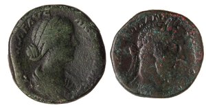 obverse: LOTTI - Imperiali  Sesterzio di Commodo e Faustina II. med. MB