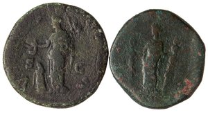 reverse: LOTTI - Imperiali  Sesterzio di Commodo e Faustina II. med. MB