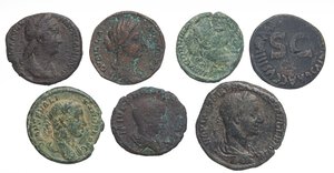 obverse: LOTTI - Imperiali  Filippo II, Sabina, Gordiano III, Lucilla, A. Severo n(2), Augusto - Lotto di 7 monete. MB÷qBB