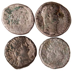 obverse: LOTTI - Provinciali  Lotto di 4 tetradracme di Nerone diverse. B÷MB+