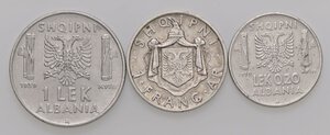 obverse: LOTTI - Estere  ALBANIA - Lotto di 3 monete. BB÷SPL