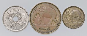 obverse: LOTTI - Estere  CONGO BELGA - Lotto di 3 monete. med. BB