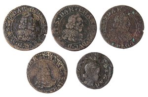 obverse: LOTTI - Estere  FRANCIA-NEVERS E RETHEL - Lotto di 5 monete. med. MB