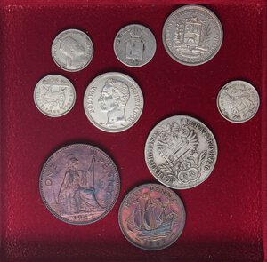 obverse: LOTTI - Estere  VENEZUELA - 2 monete, Austria (2), Etiopia (3), GB (2) - Lotto di 9 monete. MB÷qBB